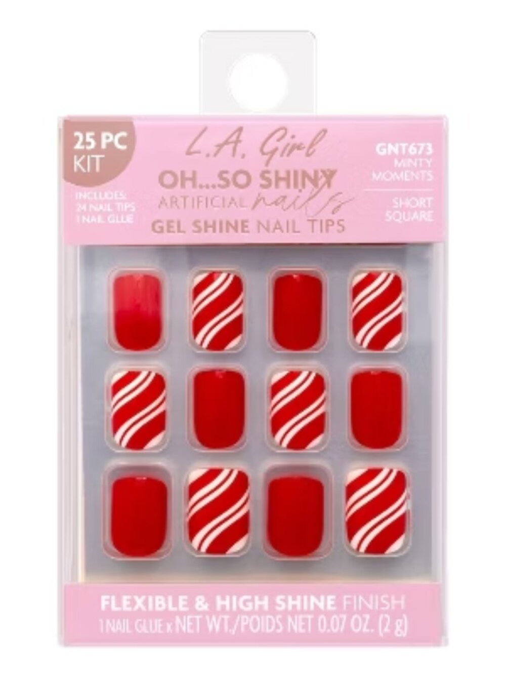 L.A. Girl Oh So Shiny Fake Nails - Minty Moments - 25ct-NWT
